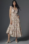 Love The Label X Liberty Fabrics Penida Ruffle Maxi Dress In White