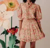 Love The Label Zita Mini Dress In Ramesa Floral Print In Multi
