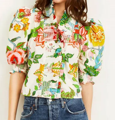Love The Label Zuri Top In Nirvana Floral Print In Multi