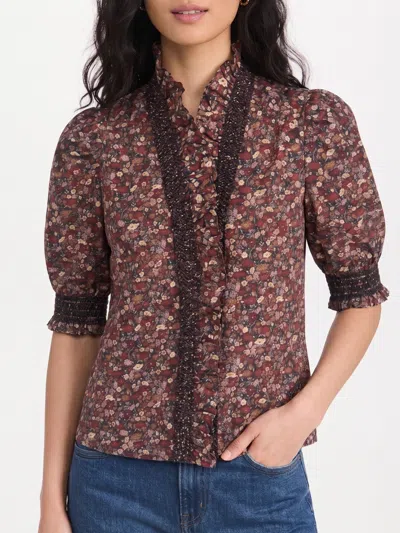 Love The Label Zuri Top In Petal And Daisy Liberty Print