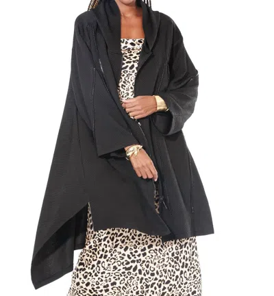 Love The Queen Modern Tunic Hoodie Top In Black