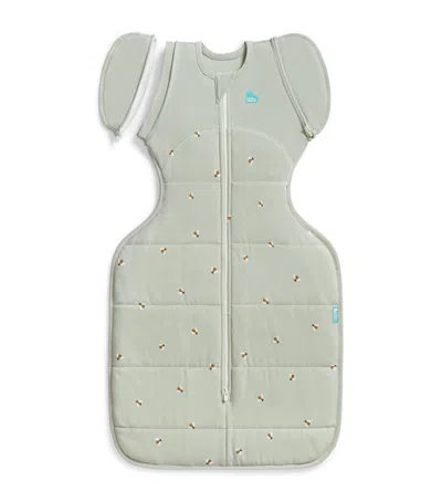 Love To Dream Cotton-blend Bee Swaddle Transition Bag In Green