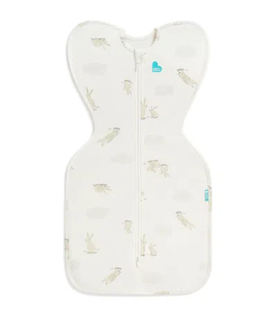 Love To Dream Stretch-cotton Cloud Bunny Swaddle In White