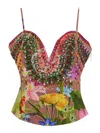 Love To Love By Gai Mattiolo Bustier With Floral Print And Rhinestones