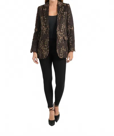 Love Token 2 Button Animal Print Blazer In Leopard In Multi
