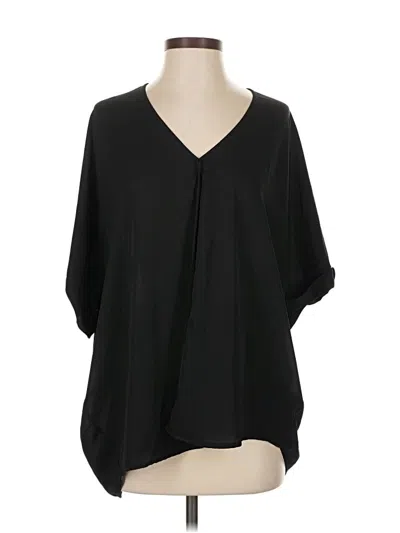 Pre-owned Love Token 3/4 Sleeve Blouse In Black