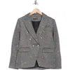 Love Token Addie Double Breasted Blazer In Black