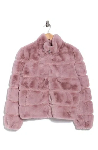 Love Token Alex Faux Fur Jacket In Pink
