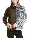 Love Token Aubrie Wool-blend Turtleneck Sweater In Green