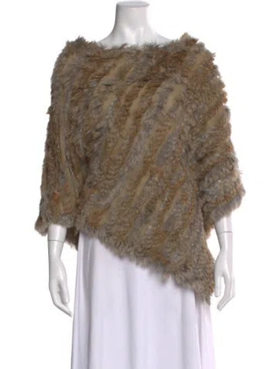 Pre-owned Love Token Bateau Neckline Sweater In Brown