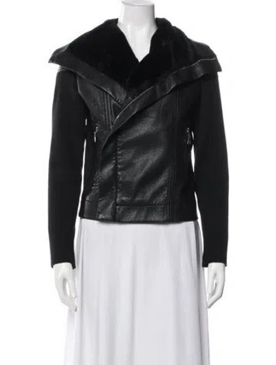 Pre-owned Love Token Biker Jacket In Black