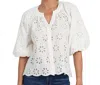 Love Token Blake Blouse In White In White