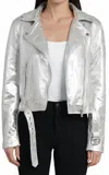 Love Token Blazer In Silver In Metallic