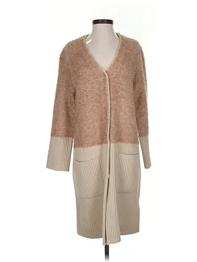 Pre-owned Love Token Cardigan Sweater In Brown