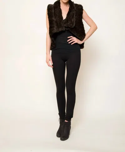Love Token Carter Vest In Brown In Black