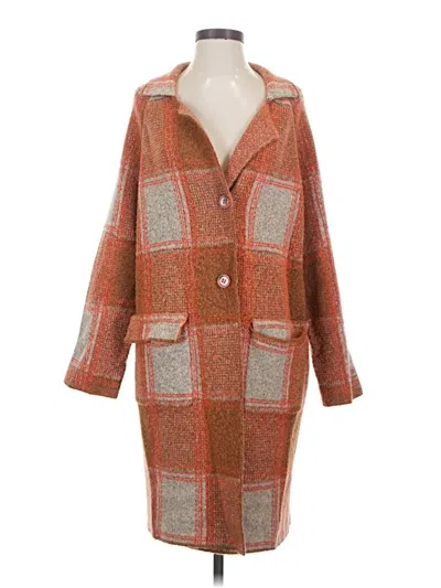 Pre-owned Love Token Coat In Orange