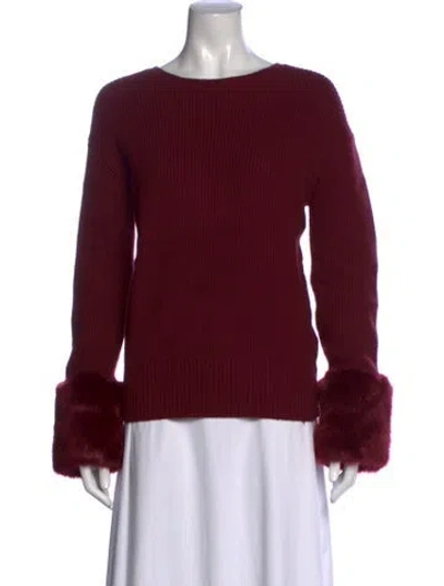 Pre-owned Love Token Crew Neck Sweater In Burgundy