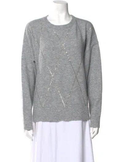 Pre-owned Love Token Crew Neck Sweater In Gray