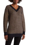 Love Token Danny V-neck Sweater In Multi