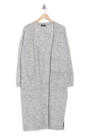 Love Token Dotti Open Front Cardigan In Gray