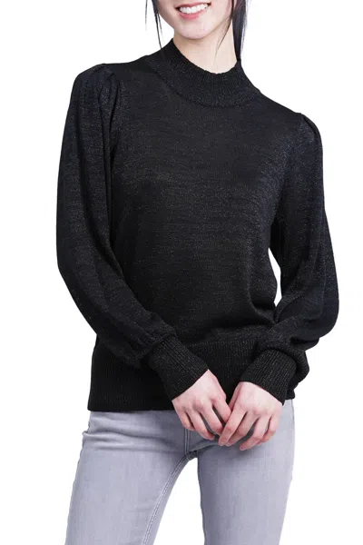Love Token Evelyn Mockneck Sweater In Black