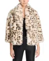 Love Token Faux Fur Jacket In Brown