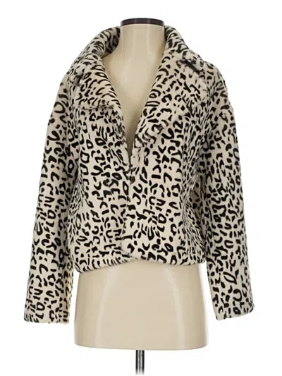 Pre-owned Love Token Faux Fur Jacket In Ivory