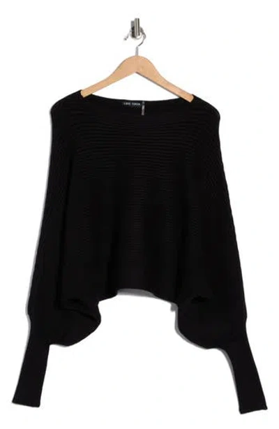Love Token Franklin Batwing Crop Sweater In Black