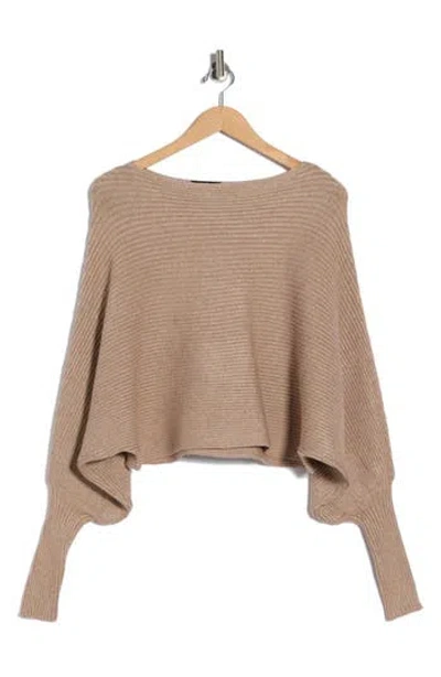 Love Token Franklin Batwing Crop Sweater In Neutral