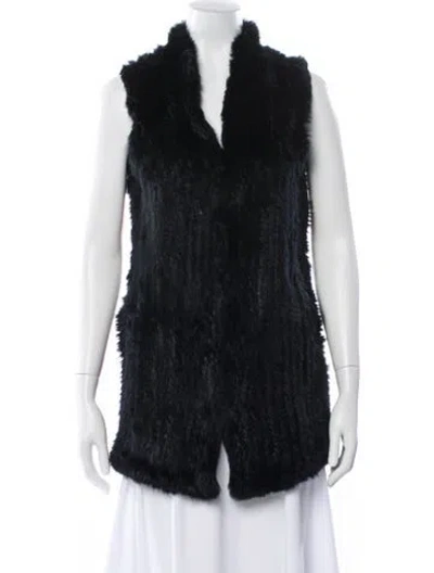 Pre-owned Love Token Fur Fur Jacket In Black