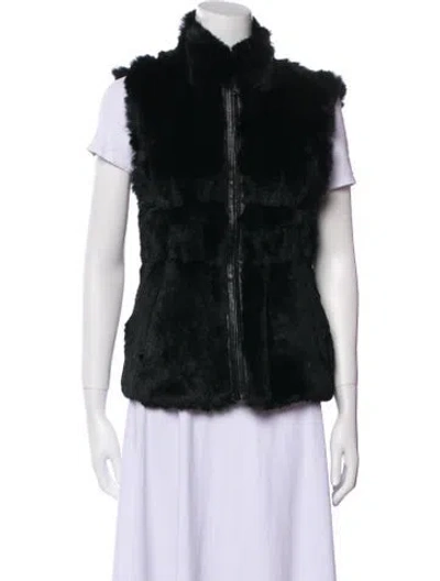 Pre-owned Love Token Fur Fur Jacket In Black