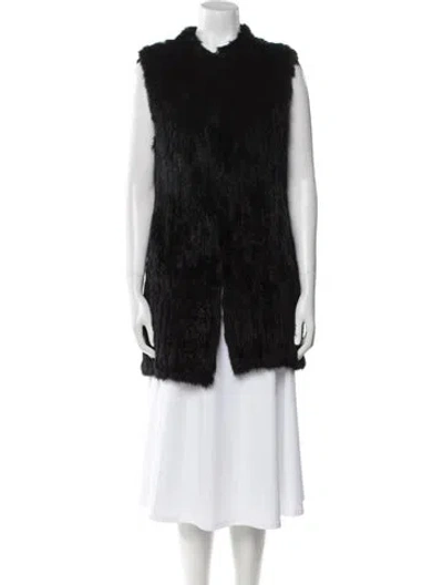 Pre-owned Love Token Fur Fur Jacket In Black