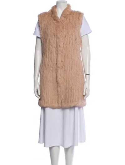 Pre-owned Love Token Fur Fur Jacket In Neutral