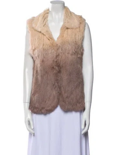 Pre-owned Love Token Fur Fur Jacket In Neutral