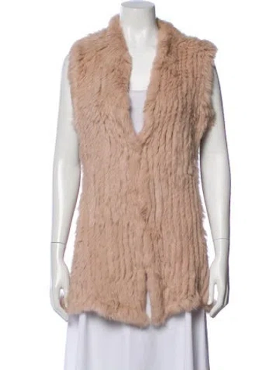 Pre-owned Love Token Fur Fur Jacket In Neutral