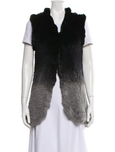 Pre-owned Love Token Fur Jacket In Black