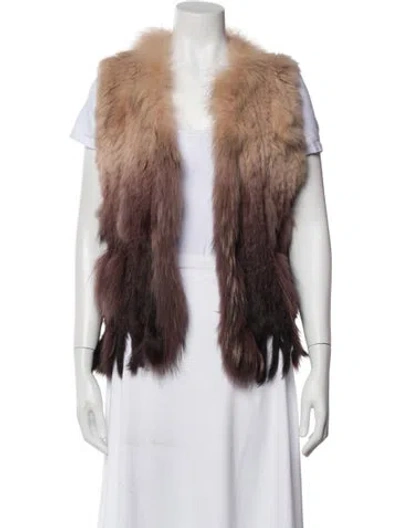 Pre-owned Love Token Fur Jacket In Multi