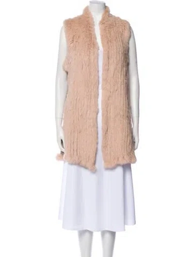 Pre-owned Love Token Fur Jacket In Neutral