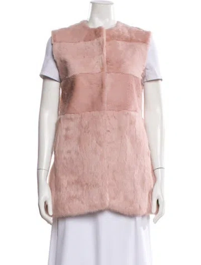 Pre-owned Love Token Fur Jacket W/ Tags In Pink