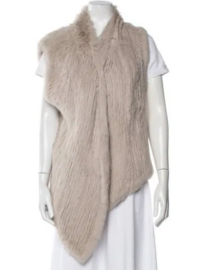 Pre-owned Love Token Fur Vest In Multi