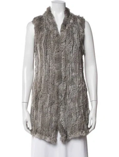 Pre-owned Love Token Fur Vest In Multicolor