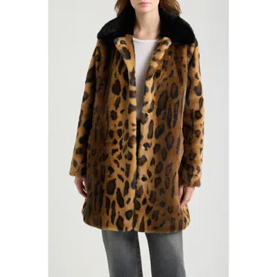 Love Token Imani Leopard Faux Fur Coat