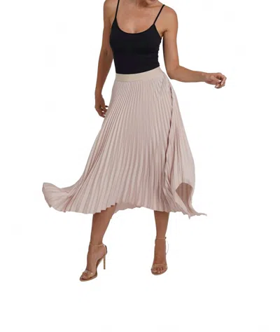 Love Token Jennifer Pleated Skirt In Nude In Multi