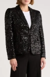 Love Token Jensen Sequin Blazer In Black
