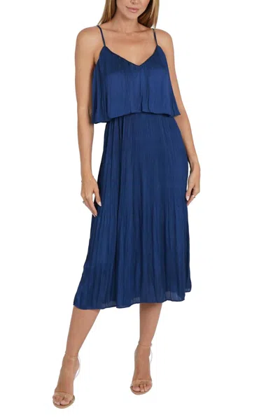 Love Token Kate Overlay Dress In Navy In Blue