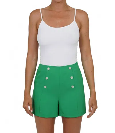 Love Token Kay High Rise Shorts In Green