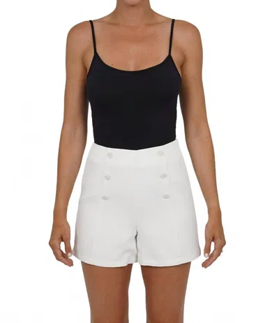 Love Token Kay High Rise Shorts In White In Multi