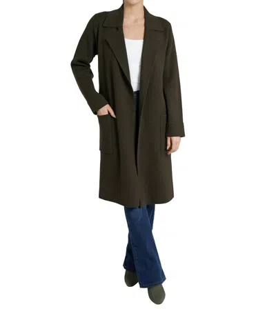 Love Token Kelsie Open Front Cardigan In Olive In Green