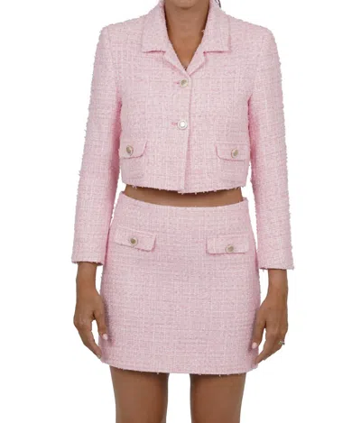Love Token Lily Jacket And Skirt Set In Pink