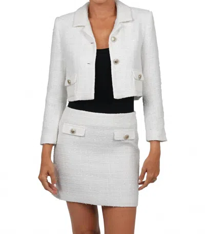 Love Token Lily Jacket And Skirt Set In White